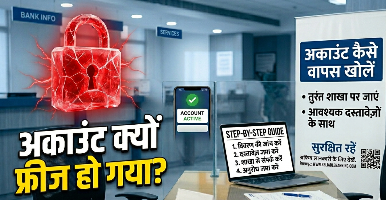 Bank Account Freeze होने के कारण और समाधान